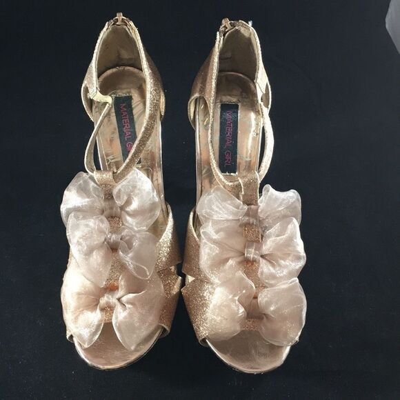 Vintage Material Girl glitter blush Platform Heels - Picture 2 of 8